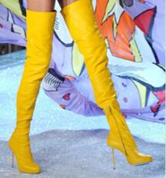 real p women yellow pointed toe over-the-knee boots women side zipper high thin heel long boots autumn spring shoes, Black
real p women yellow pointed toe over-the-knee boots women side zipper high thin heel long boots autumn spring shoes, Black