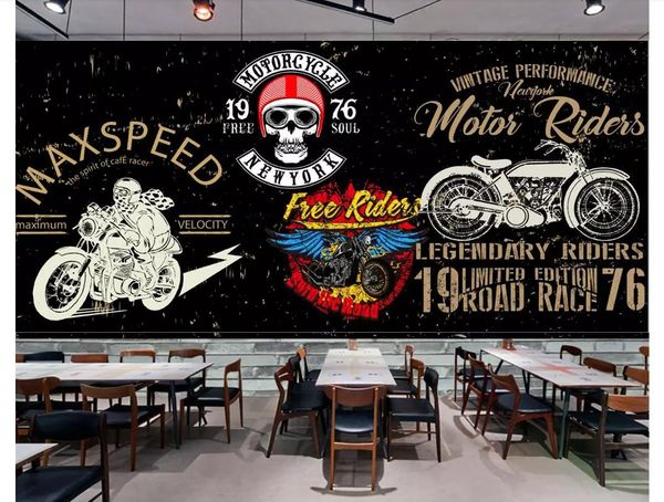 custom 3d p murals wall paper vintage european and american style motorcycle catering bar background wall papel de parede
custom 3d p murals wall paper vintage european and american style motorcycle catering bar background wall papel de parede
