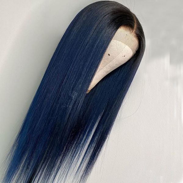 360 lace frontal wig straight 1b/blue ombre human hair 13x6 lace wigs for women preplucked hairline straight blue hair full lace wigs, Black
360 lace frontal wig straight 1b/blue ombre human hair 13x6 lace wigs for women preplucked hairline straight blue hair full lace wigs, Black