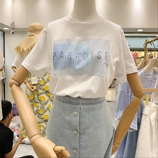 short-sleeved t-shirt women's ins fashionable summer clothes 2020 t-shirt fashionable students harajuku loose casual half-sleeve top, White
short-sleeved t-shirt women's ins fashionable summer clothes 2020 t-shirt fashionable students harajuku loose casual half-sleeve top, White