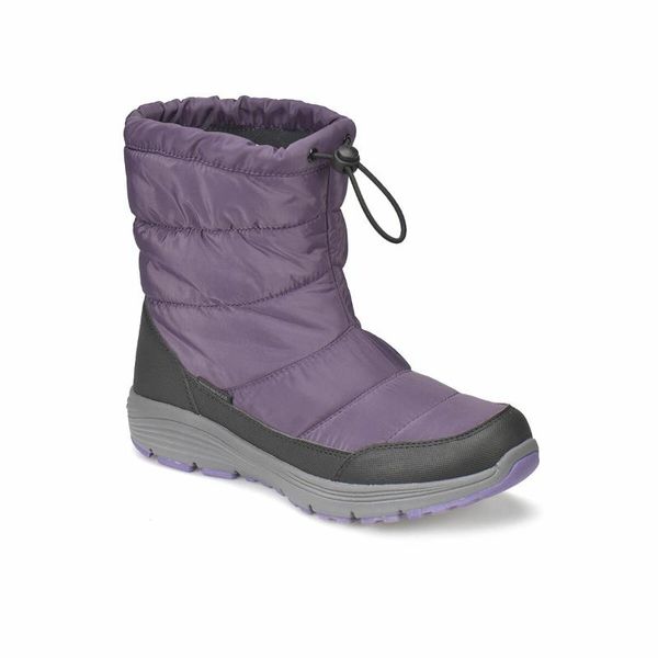 flo punto purple women 's snow boat lumberjack, Black