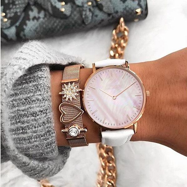 mavis hare head layer white pink seashell dial plate genuine leather woman/man watches bracelet bangle set c19041202, Slivery;brown
mavis hare head layer white pink seashell dial plate genuine leather woman/man watches bracelet bangle set c19041202, Slivery;brown