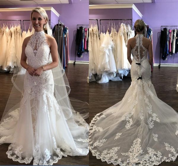 gorgeous lace mermaid wedding dresses sheer neck illusion castle chapel sweep train elegant country bridal gowns vestidoe de noiva, White
gorgeous lace mermaid wedding dresses sheer neck illusion castle chapel sweep train elegant country bridal gowns vestidoe de noiva, White