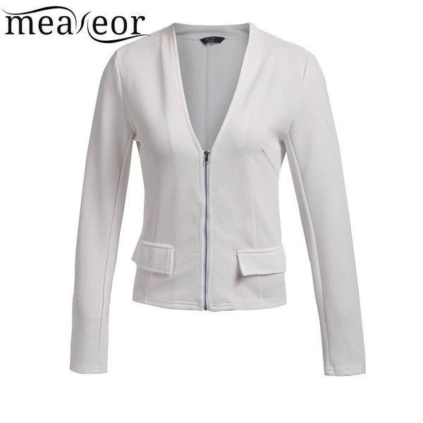 meaneor fit slim women blazer solid autumn jacket coats basic long sleeve women jacket outwear v-neck female blazer fake pockets, White;black
meaneor fit slim women blazer solid autumn jacket coats basic long sleeve women jacket outwear v-neck female blazer fake pockets, White;black