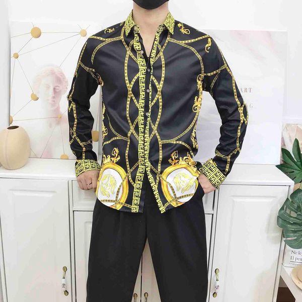 2020 brand new mens рубашки платья вскользь рубашки мужчин medusa рубашки gold цветочные печати рубашки slim fit мужчины большой размер, White;black
2020 brand new mens рубашки платья вскользь рубашки мужчин medusa рубашки gold цветочные печати рубашки slim fit мужчины большой размер, White;black