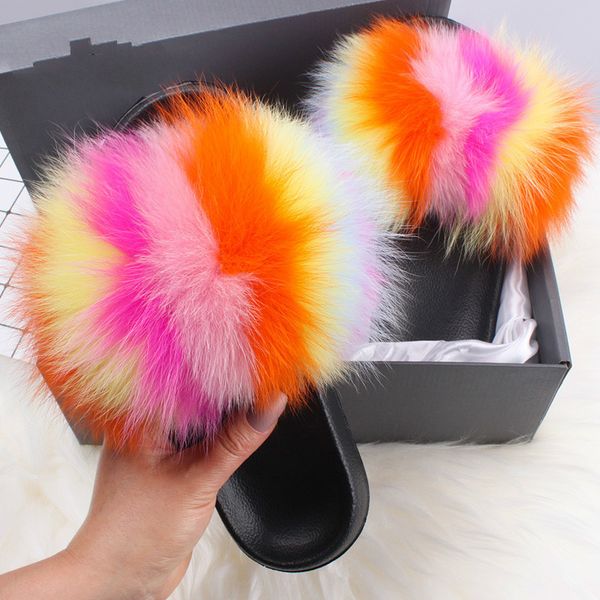 selling real fur slippers women's slides summer pluche vos slippers vacation plush raccoon fur sandals shoes, Black
selling real fur slippers women's slides summer pluche vos slippers vacation plush raccoon fur sandals shoes, Black