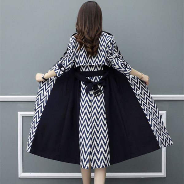 women's trench coats spring autumn coat women clothes luxury female plaid texture patchwork long england elegant overcoats, Tan;black
women's trench coats spring autumn coat women clothes luxury female plaid texture patchwork long england elegant overcoats, Tan;black