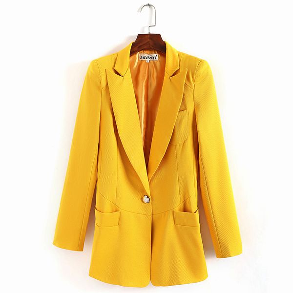 yellow women small blazer 2020 formal blazers lady office work causal suit pockets jackets coat slim women blazer femme jackets, White;black
yellow women small blazer 2020 formal blazers lady office work causal suit pockets jackets coat slim women blazer femme jackets, White;black