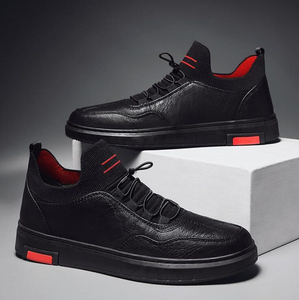 new spring men's street trend business casual comfortable shoes man fashion pu leather shoes trendy loafers lightweight sneakers, Black
new spring men's street trend business casual comfortable shoes man fashion pu leather shoes trendy loafers lightweight sneakers, Black