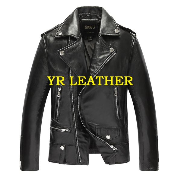 yr100% sheepskin.brand classic motor biker leather jacket,mens slim genuine leather coat,plus size clothes, Black
yr100% sheepskin.brand classic motor biker leather jacket,mens slim genuine leather coat,plus size clothes, Black