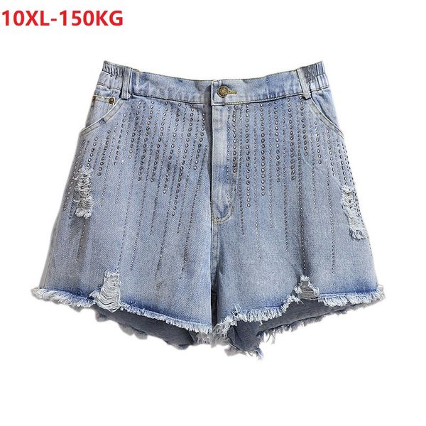 summer women denim shorts plus size jeans 10xl 8xl scratched diamonds oversize wide leg shorts elasticity high streetwear jeans, Blue
summer women denim shorts plus size jeans 10xl 8xl scratched diamonds oversize wide leg shorts elasticity high streetwear jeans, Blue