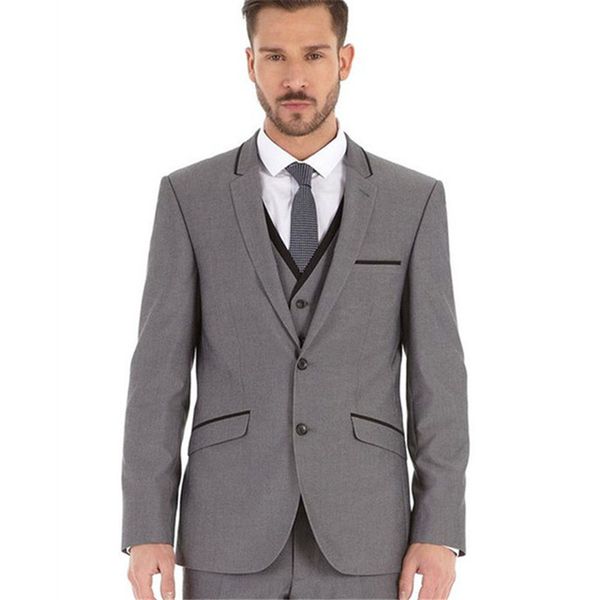 gray men suits 3 pieces groom tuxedos notch lapel mens wedding tuxedo suit (jacket+pants+vest) costume homme, White;black
gray men suits 3 pieces groom tuxedos notch lapel mens wedding tuxedo suit (jacket+pants+vest) costume homme, White;black