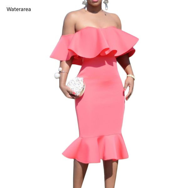 2020 new summer plus-size women strapless short ruffles sleeve solid color bodycon mermaid dress night partyclub dress 4372, Black;pink
2020 new summer plus-size women strapless short ruffles sleeve solid color bodycon mermaid dress night partyclub dress 4372, Black;pink