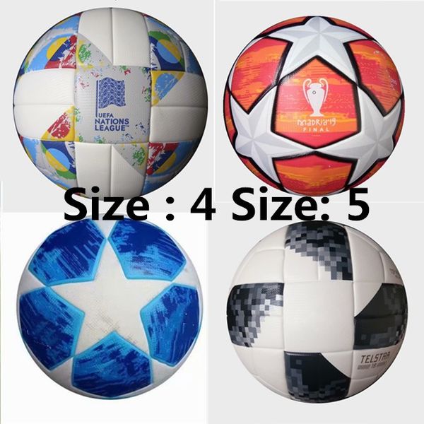 Size 4 Size 5 UEFA Nations League Soccer Balls 2019 European Champion League 2018 World Cup PUBalls Granules Slip-resistant Hop Quality
Size 4 Size 5 UEFA Nations League Soccer Balls 2019 European Champion League 2018 World Cup PUBalls Granules Slip-resistant Hop Quality