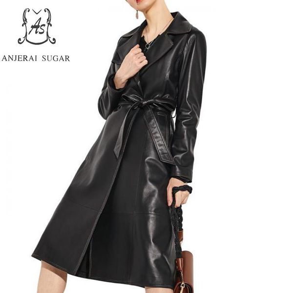winter autumn women sheepskin genuine leather jacket black turn-down collar belt jaqueta couro feminina long windbreak coat
winter autumn women sheepskin genuine leather jacket black turn-down collar belt jaqueta couro feminina long windbreak coat