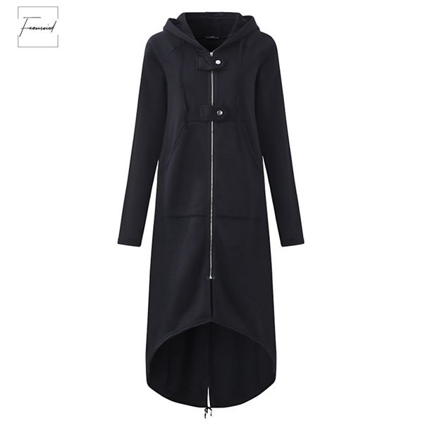 schmicker female hooded coats sweatshirt zipper up slit back long sleeve loose solid asymmetrical women fleece hoodies, Black
schmicker female hooded coats sweatshirt zipper up slit back long sleeve loose solid asymmetrical women fleece hoodies, Black
