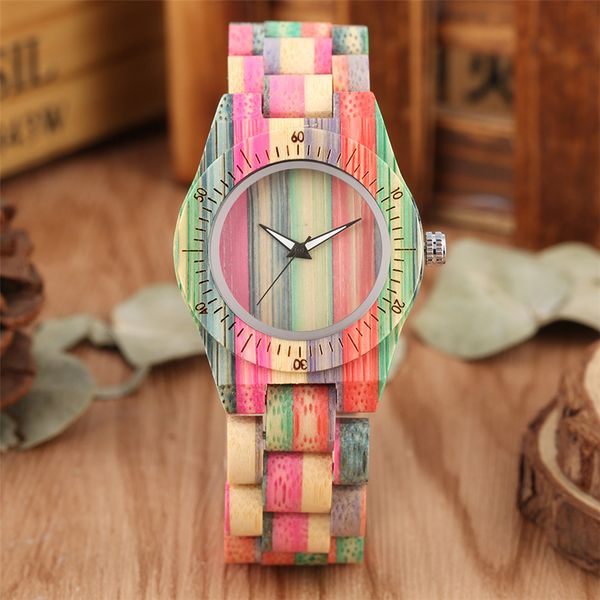pure colorful wooden watch women watch quartz timepiece unique ladies bamboo bracelet clock reloj femenino gift, Slivery;brown
pure colorful wooden watch women watch quartz timepiece unique ladies bamboo bracelet clock reloj femenino gift, Slivery;brown
