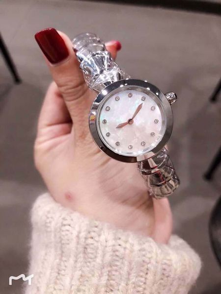 bracklet 33mm mother of pearl white dial diamond hour marker womens watches silver stainless steel bracelet quartz battery ladies watch, Slivery;brown
bracklet 33mm mother of pearl white dial diamond hour marker womens watches silver stainless steel bracelet quartz battery ladies watch, Slivery;brown
