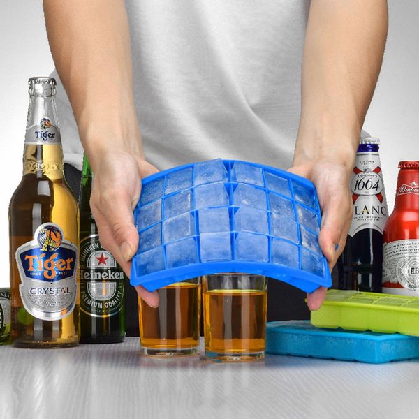 24 grid diy big ice cube mold square shape silicone ice tray easy release maker creative home bar kitchen tools tc190423 50pcs
24 grid diy big ice cube mold square shape silicone ice tray easy release maker creative home bar kitchen tools tc190423 50pcs