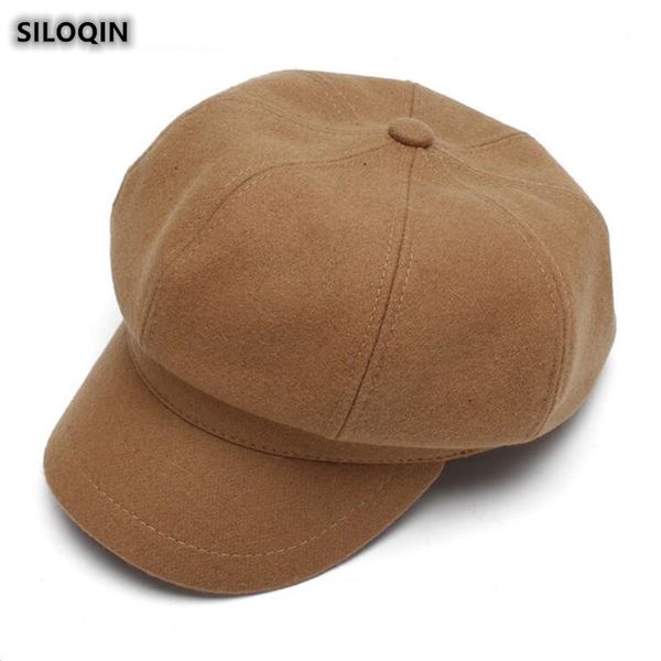 siloqin autumn winter women's vintage newsboy caps snapback fashion warm woolen octagonal cap leisure sports brand tongue caps, Blue;gray
siloqin autumn winter women's vintage newsboy caps snapback fashion warm woolen octagonal cap leisure sports brand tongue caps, Blue;gray