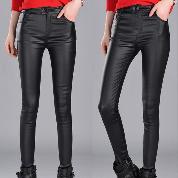 fashion women stretchy high waist thin hip lifting faux leather pencil pants jumpsuit trousers, Black;white
fashion women stretchy high waist thin hip lifting faux leather pencil pants jumpsuit trousers, Black;white