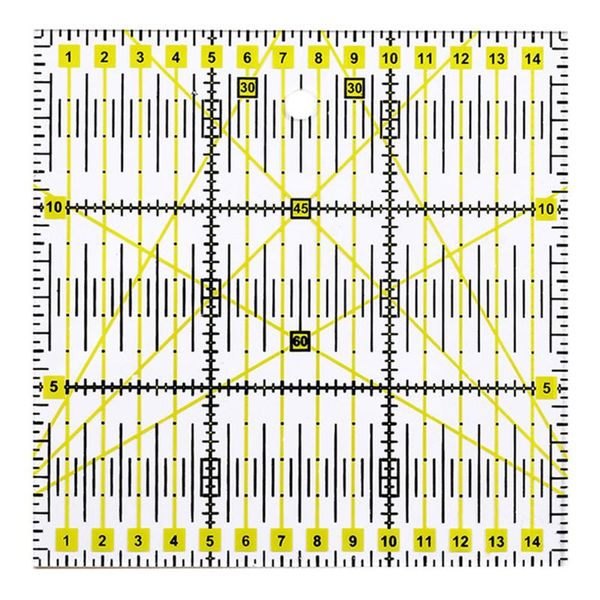acrylic quilting ruler 15x15cm inch diy square patchworks ruler double colored grid lines clear and accurate markings tb sale, Black
acrylic quilting ruler 15x15cm inch diy square patchworks ruler double colored grid lines clear and accurate markings tb sale, Black