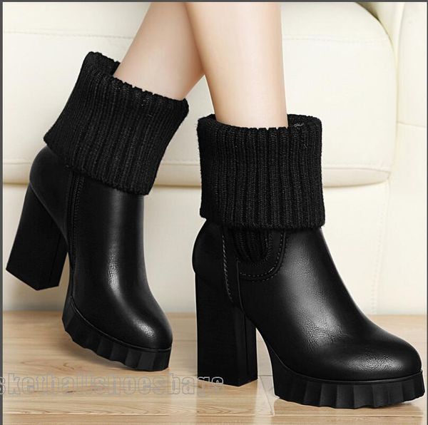 new 2019 fashionable water-proof platform, women's boots, high-heel shoes, and warm-up women's boots, Black
new 2019 fashionable water-proof platform, women's boots, high-heel shoes, and warm-up women's boots, Black