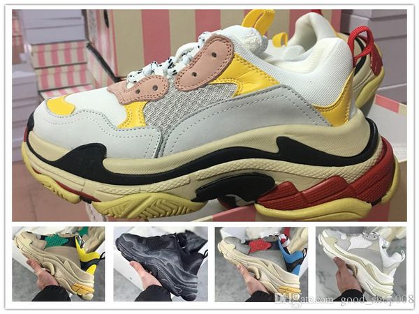 Discount 2019 Paris triple S Luxury Shoes Original Designer Unisex Low Top Sneakers Casual Outdoor Athletic Sports Trainers Chaussures 36-45
Discount 2019 Paris triple S Luxury Shoes Original Designer Unisex Low Top Sneakers Casual Outdoor Athletic Sports Trainers Chaussures 36-45