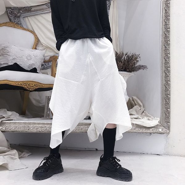 men's pants summer cross wide loose baggy crotch hip hop pant japanese men harem casual calf length trouser plus size oversized jogger, Black
men's pants summer cross wide loose baggy crotch hip hop pant japanese men harem casual calf length trouser plus size oversized jogger, Black
