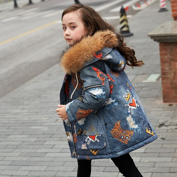 girls cold winter duck down jackets children fashion big fur hooded jacket children's thickening warm outerwear coats 4-14 years, Blue;gray
girls cold winter duck down jackets children fashion big fur hooded jacket children's thickening warm outerwear coats 4-14 years, Blue;gray