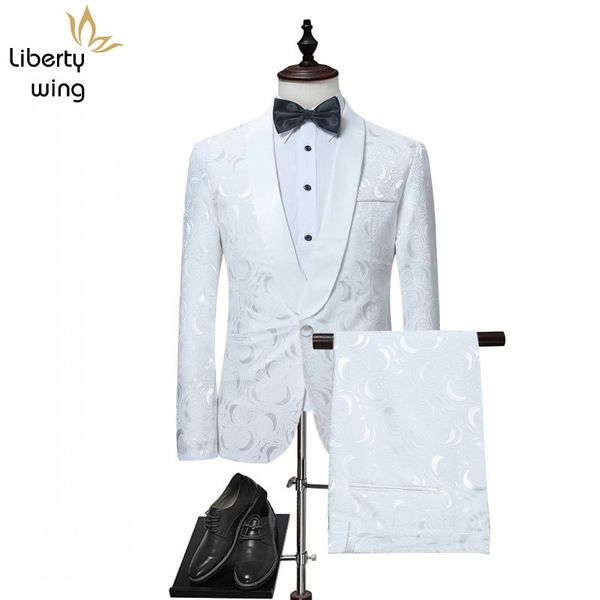 luxury men casual suit set white single button slim fit traje british style wedding suits groom tuxedos costume homme mariage, White;black
luxury men casual suit set white single button slim fit traje british style wedding suits groom tuxedos costume homme mariage, White;black