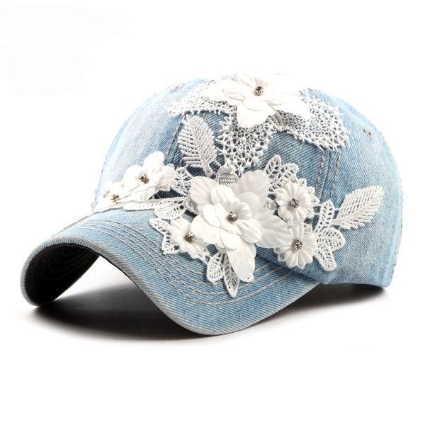 ht1205 2019 new women baseball cap handmade flower denim female snapback cap gorras casquette adjustable quality sun dad caps, Blue;gray
ht1205 2019 new women baseball cap handmade flower denim female snapback cap gorras casquette adjustable quality sun dad caps, Blue;gray