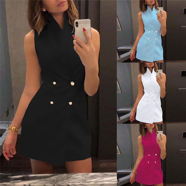 2019 women v neck summer dress slim suit vest vintage office ladies solid bodycon sleeveless mini dresses vestidos mujer 4m14, Black;gray
2019 women v neck summer dress slim suit vest vintage office ladies solid bodycon sleeveless mini dresses vestidos mujer 4m14, Black;gray
