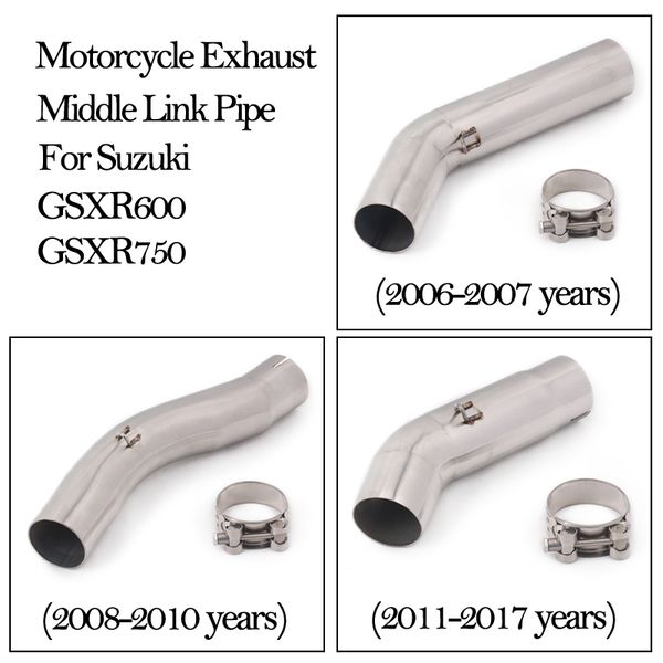 slip on motorcycle exhaust pipe modified escape moto 51mm muffler middle link pipe for gsxr600 gsxr750 2006-2017 years
slip on motorcycle exhaust pipe modified escape moto 51mm muffler middle link pipe for gsxr600 gsxr750 2006-2017 years
