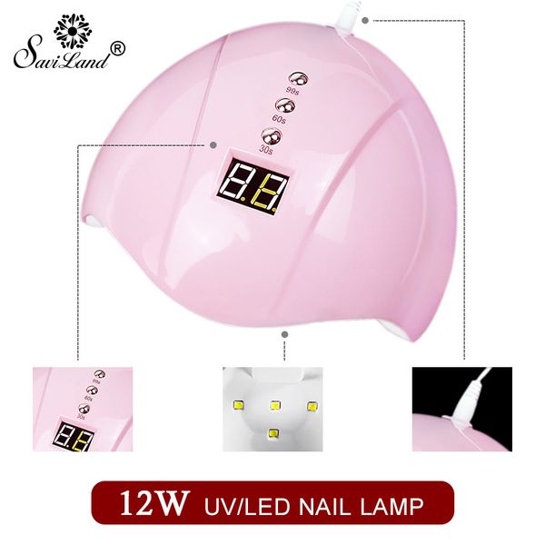 

saviland 12w uv led lamp nagel droger alle gels nagellak usb nail lamp with voor curing nail art gereedschap