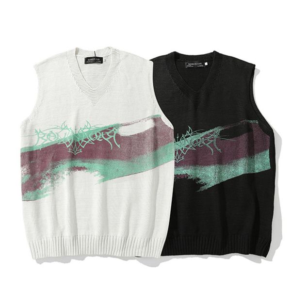 soft cotton sweater vest men v neck brand oversized sweaters fashion print for couple 2020 autumn korean clothes, Black;white
soft cotton sweater vest men v neck brand oversized sweaters fashion print for couple 2020 autumn korean clothes, Black;white