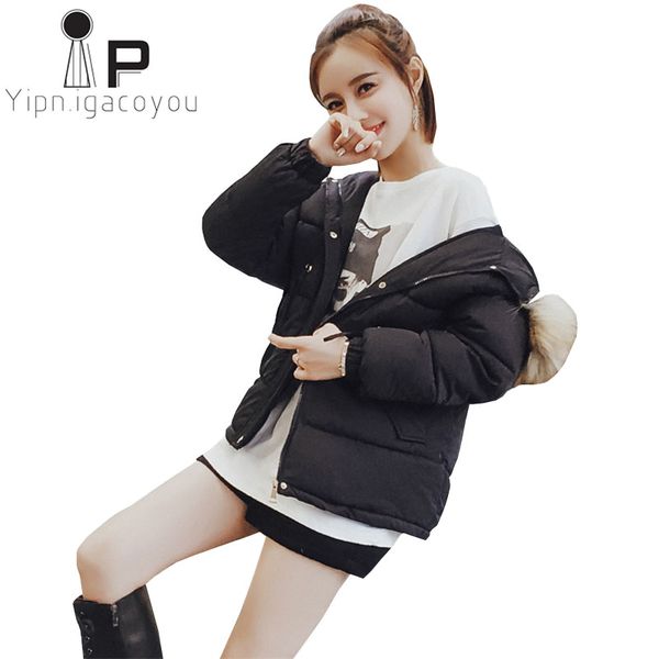 parka women 2018 winter plus size korean black coat women down jacket big fur collar hooded wadded jacket short outwear female
parka women 2018 winter plus size korean black coat women down jacket big fur collar hooded wadded jacket short outwear female