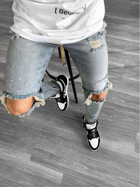 men brand new jeans brand summer high street ripped holes jeans the streets fashion hip hop blue
men brand new jeans brand summer high street ripped holes jeans the streets fashion hip hop blue