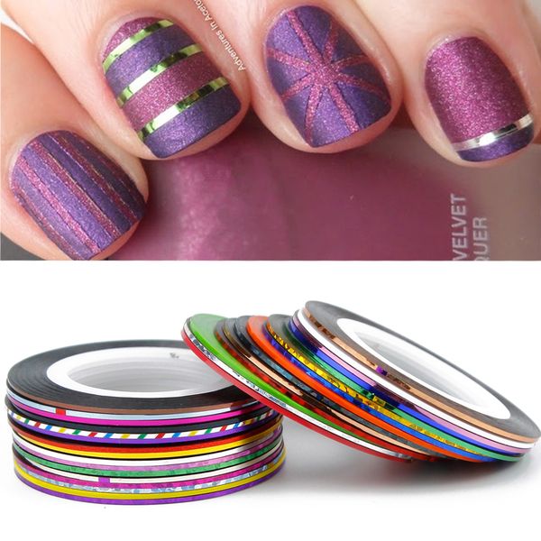 30 pcs striping tape line nail art sticker decals decoration diy polish glitter uv gel acrylic nail tips choose colors, Black
30 pcs striping tape line nail art sticker decals decoration diy polish glitter uv gel acrylic nail tips choose colors, Black