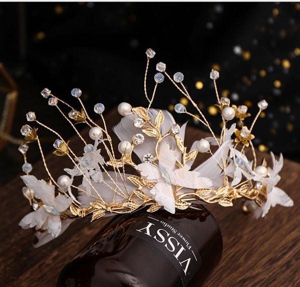 european and american handmade feather headdress diadem headband wedding tiara bridal wedding headdress, Silver
european and american handmade feather headdress diadem headband wedding tiara bridal wedding headdress, Silver