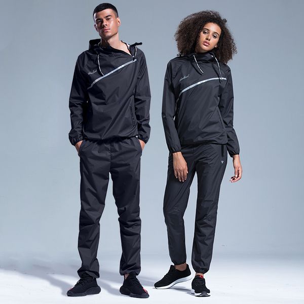sauna suit mens womens gym clothing set hoodies pullover sportswear running fitness weight loss sweating tracksuit windproof, White;black
sauna suit mens womens gym clothing set hoodies pullover sportswear running fitness weight loss sweating tracksuit windproof, White;black
