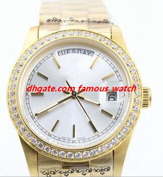multi-style link fashion men wristwatch 36mm 118348 white dial diamond bezel gold steel bracelet automatic luxury wristwatch ing, Slivery;brown
multi-style link fashion men wristwatch 36mm 118348 white dial diamond bezel gold steel bracelet automatic luxury wristwatch ing, Slivery;brown