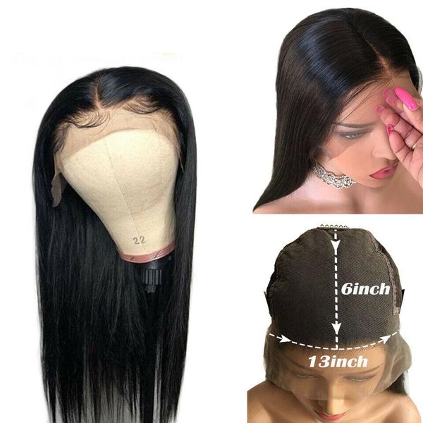 13x6 lace front human hair wig straight brazilian deep part preplucked baby hair, Black;brown
13x6 lace front human hair wig straight brazilian deep part preplucked baby hair, Black;brown