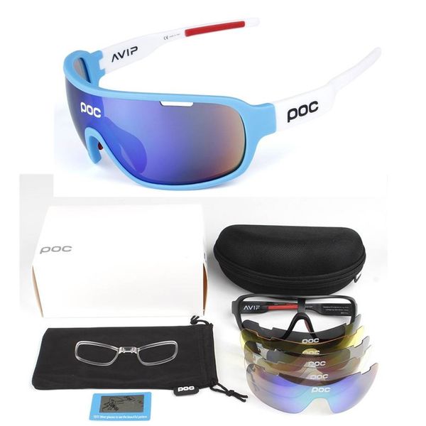 Poc 5 Lens Cycling Glasses Bike Sport Sunglasses Men Women Mountain Bicycle Cycle Eyewear Lentes De Sol Para Outdoor Eyewear