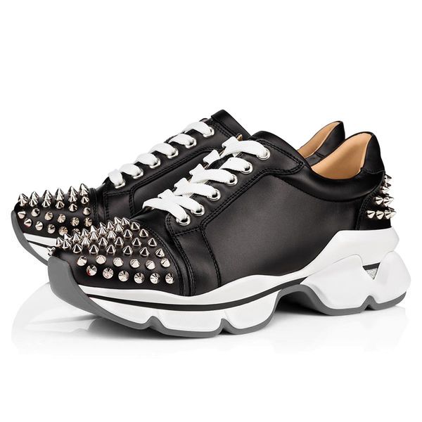 2019 authentic spike sock shoes red bottom sneakers party wedding shoes genuine leather spikes lace-up runner donna flat casual shoes, Black
2019 authentic spike sock shoes red bottom sneakers party wedding shoes genuine leather spikes lace-up runner donna flat casual shoes, Black