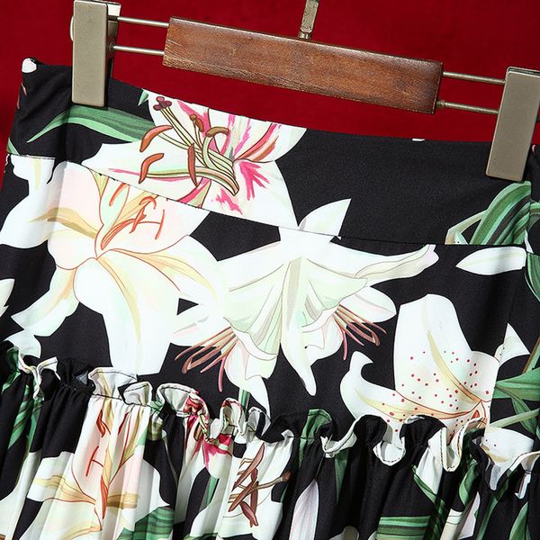 red roosarose 2019 designer runway summer autumn new women long maxi skirt elegant lady floral print fashion skirts, Black
red roosarose 2019 designer runway summer autumn new women long maxi skirt elegant lady floral print fashion skirts, Black