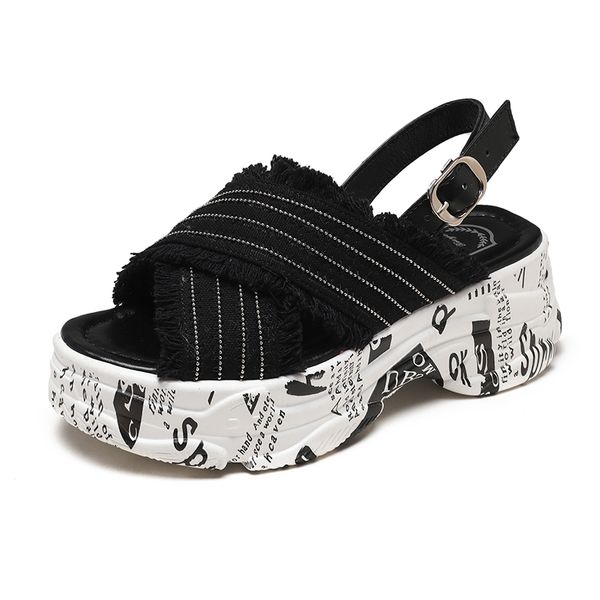 women sandals soft leather wedges shoes summer sandals beach flip flops new platform sandalias mujer wedge heels, Black
women sandals soft leather wedges shoes summer sandals beach flip flops new platform sandalias mujer wedge heels, Black