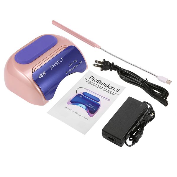 anself 48w led + ccfl nail lamp nail gel dryer curing machine fingernail 110-240v art painting salon tool red eu plug
anself 48w led + ccfl nail lamp nail gel dryer curing machine fingernail 110-240v art painting salon tool red eu plug
