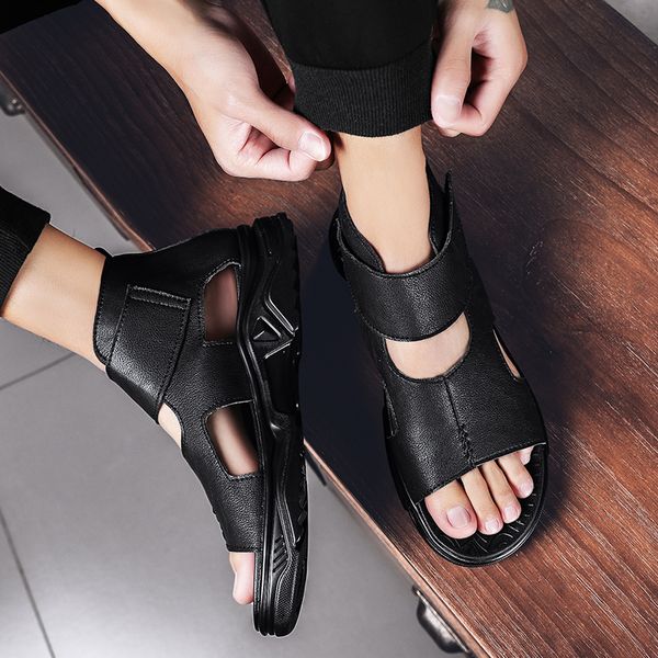man hole shoes beach sneakers men casual sandals zapatos de hombre size 39-44 summer leather casual sandals for men *, Black
man hole shoes beach sneakers men casual sandals zapatos de hombre size 39-44 summer leather casual sandals for men *, Black