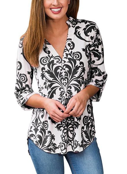new fashion trend personality classic nine-sleeve printed v-neck jacket t-shirt 0489, White
new fashion trend personality classic nine-sleeve printed v-neck jacket t-shirt 0489, White